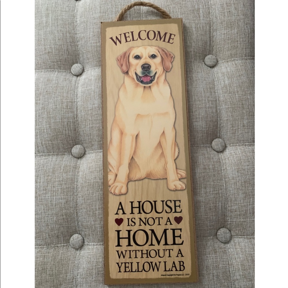 Indoor Yellow Lab Sign